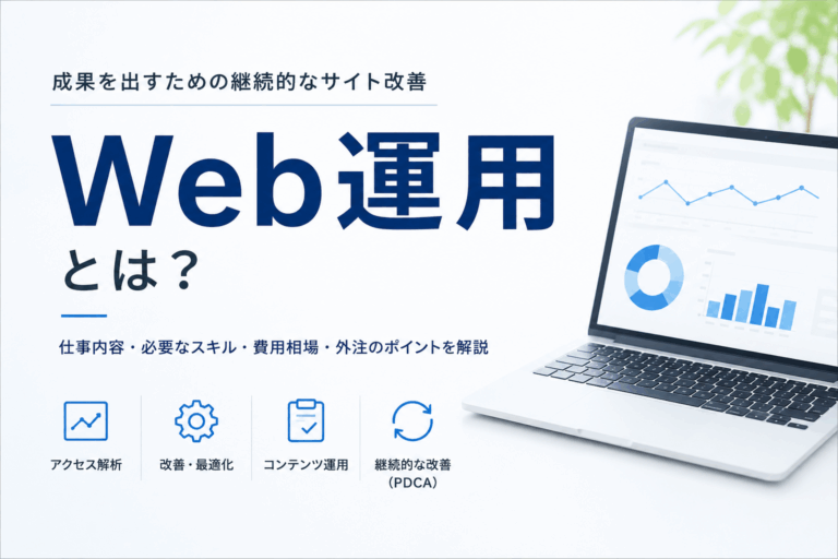 web運用とは？具体的な仕事内容から成功させるポイント、外注時の費用相場まで徹底解説。成果を最大化するためのロードマップ